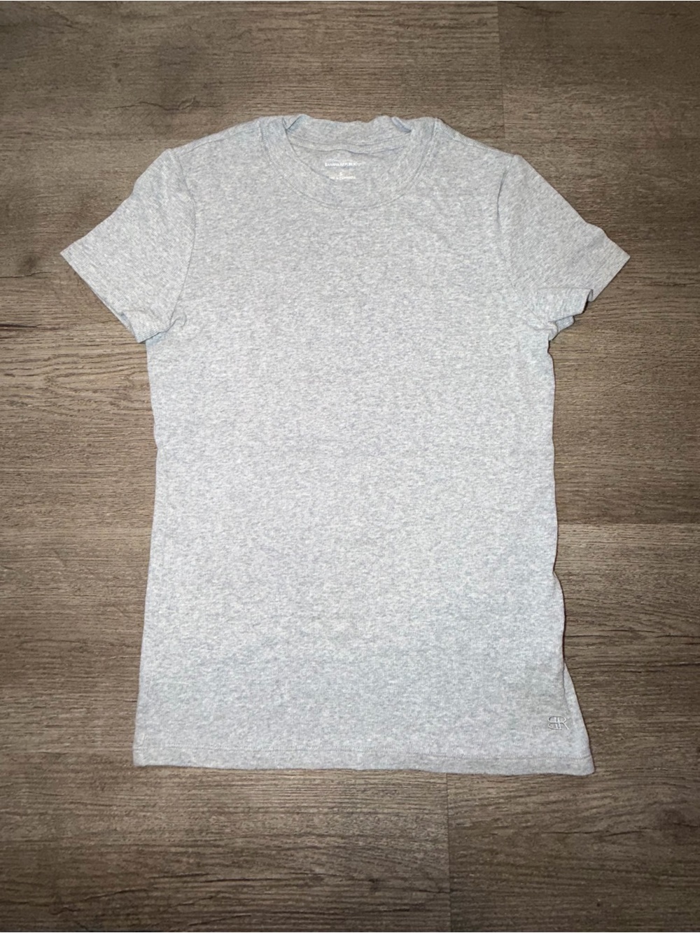 Banana Republic Women's Short Sleeve Crew Tee - Light Gray Heather